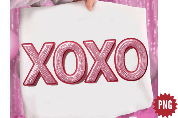 Download Faux Embroidery Pink XoXo PNG Design - Faux embroidery Collection