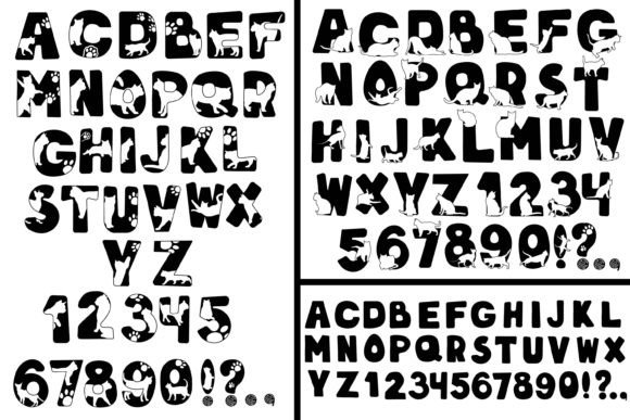 Download Cat Alphabet. Cat Font SVG Silhouette - Premium Resources