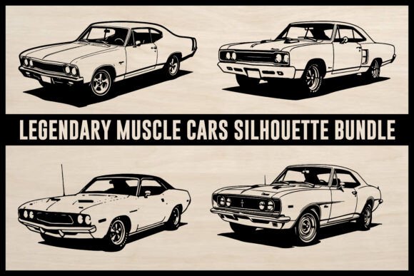 Download Legendary Muscle Cars SVG Silhouettes - Svg silhouette Collection