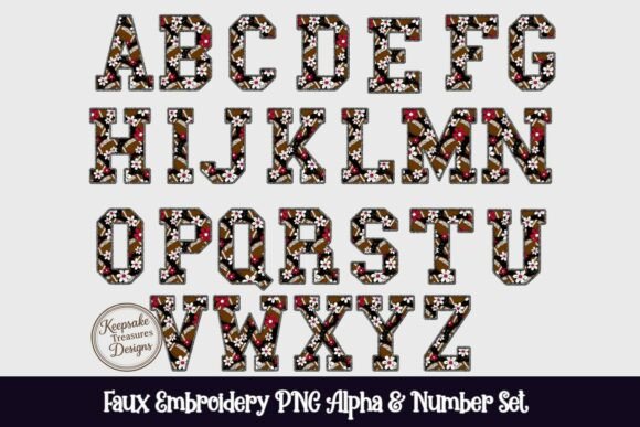 Download Sports Floral Faux Embroidery Alpha - Faux embroidery Collection