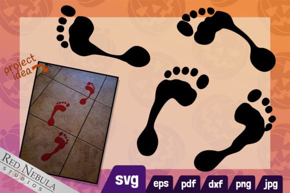 Download Halloween Footprints SVG Silhouettes - Svg silhouette Collection
