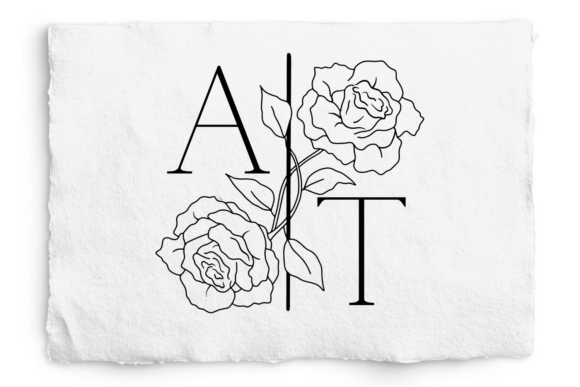 Download Rose Monogram Frame, Wedding Design - Wedding design Collection