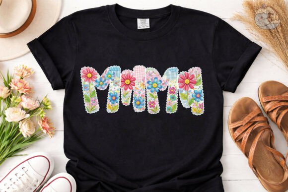 Download Mama Floral Faux Embroidery PNG Design - Faux embroidery Collection