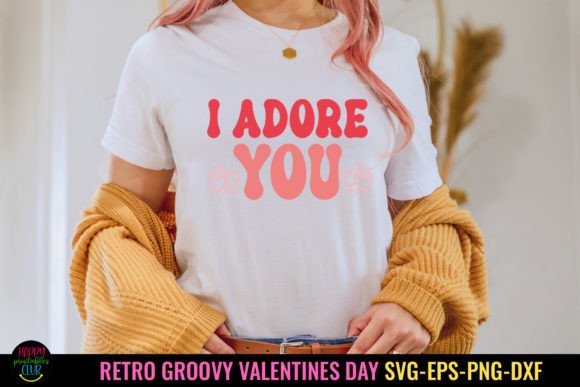 Download I Adore You I Groovy Valentines Day SVG - Premium Bundle